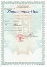 Živnostenský list - maloobchod