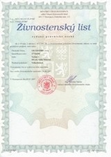 Živnostenský list - velkoobchod